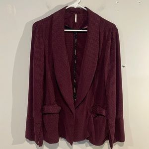 Free People Oversized Jacquard Blazer in Sz Medium